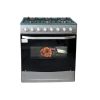 CUISINIERE ASTECH 6FEUX 80X60 INOX CIS86MS