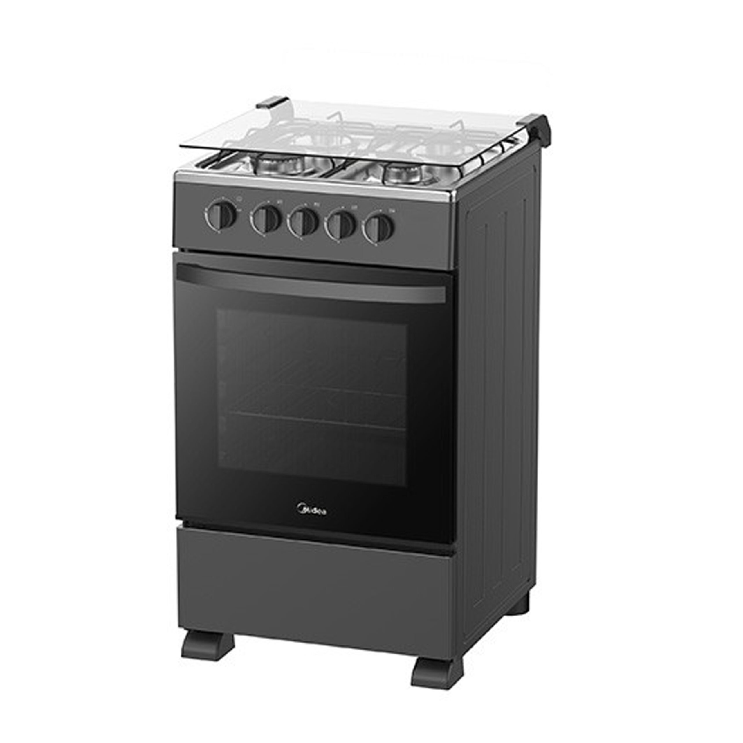 CUISINIERE MIDEA 4FEUX 50X55 NOIR 4G082B