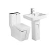 Chaise anglaise & Lavabo monobloc Blanc et Noir