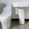 Ensemble Chaise anglaise + Lavabo monobloc tout Blanc