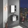 Meuble de salle de bain lavabo mural Sonet 800mm en acier inoxydable, taille : 800 x 470 mm