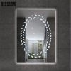 Miroir LED de salle de bain moderne, mural, cadre en épis de blé (sans rétro-éclairage) 0034